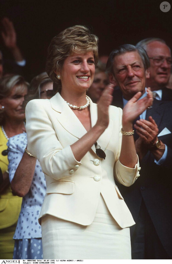 Diana à Wimbledon en juillet 1995
