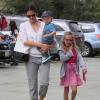Jennifer Garner emmène ses enfants Violet, Seraphina et Samuel au musée à Los Angeles, le 3 août 2013.