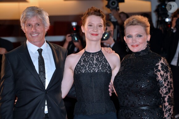 John Curran, Mia Wasikowska, Robyn Davidson présentent Tracks à la 70e Mostra de Venise, le 29 août 2013.