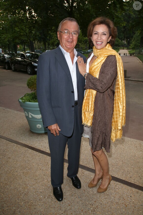 Corinne Touzet et son père - Soirée "La charcuterie fait son show" au Chalet du Lac à Paris le 10 juin 2013.