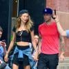 Adam Levine et sa fiancée Behati Prinsloo dans le quartier de SoHo à New York. Le 2 septembre 2013.