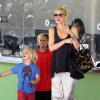 Gwen Stefani emmène ses fils Zuma et Kingston au Musèe d'Histoire Naturelle de Los Angeles, le 29 août 2013.
