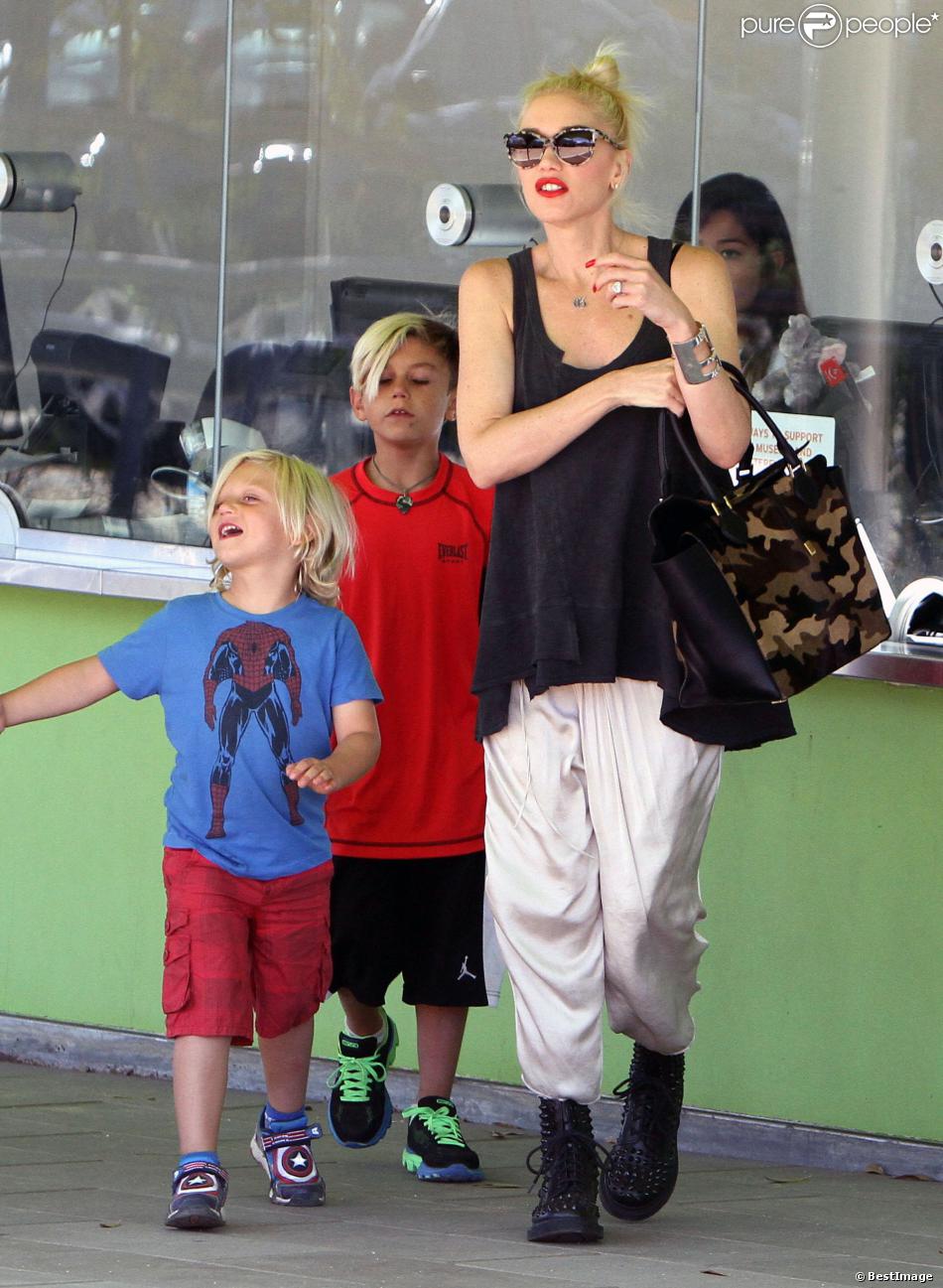 Gwen Stefani emmène ses fils Zuma et Kingston au Musèe d&#039;Histoire Naturelle de Los Angeles, le 29 août 2013.