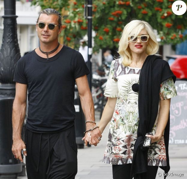 Gwen Stefani et Gavin Rossdale à Londres. Le 19 août 2013.