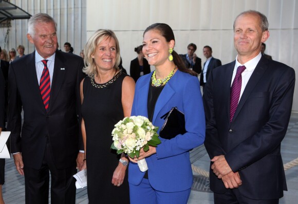 La princesse Victoria de Suède remettait le 4 septembre 2013 à Stockholm le Junior Water Prize, dont elle est la marraine, dans le cadre de la Semaine mondiale de l'eau.