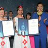La princesse Victoria de Suède remettait le 4 septembre 2013 à Stockholm le Junior Water Prize à Anirudh Jain et Catlin Gabel du Chili, dans le cadre de la Semaine mondiale de l'eau.