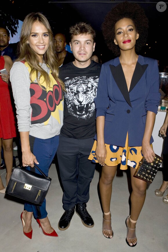 Jessica Alba, Emile Hirsch et Solange Knowles assistent au lancement de la collection 3.1 Phillip Lim For Target au Spring Studio. New York, le 5 septembre 2013.