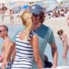 Exclusif - Carles Puyol et sa belle Vanesa Lorenzo en vacances à Formentera le 7 juillet 2013.