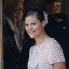 La princesse Victoria de Suède lors de l'hommage rendu le 8 septembre 2013 à feue la princesse Lilian, décédée le 10 mars, en l'église anglicane St Peter et St Sigfrid de Stockholm.