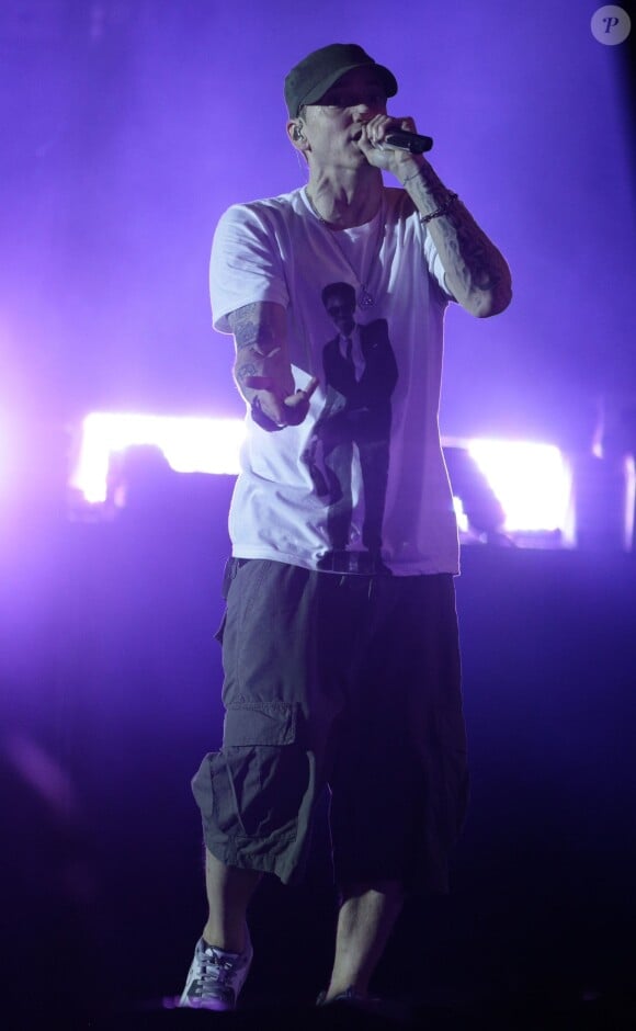Eminem lors du Reading Festival, le 24 août 2013.