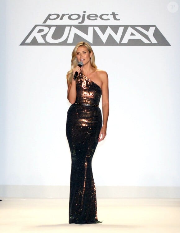 Heidi Klum au défié Project Runway, à New York le 6 septembre 2013.