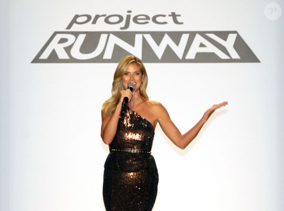 Heidi Klum au défié Project Runway, à New York le 6 septembre 2013.