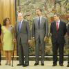 Le roi Juan Carlos Ier d'Espagne recevait le 10 septembre 2013 en audience au palais de la Zarzuela les leaders de la candidature de Madrid pour les JO 2020, dont son fils et héritier Felipe ainsi que la maire Ana Maria Botella.
