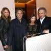 Michel Drucker, Sarah Guetta, Richard Berry et sa compagne Pascale Louange à l'inauguration du nouveau salon de coiffure de Sarah Guetta, à Paris, le 12 septembre 2013.