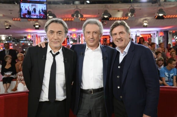 Richard Berry, Michel Drucker et Daniel Auteuil - Enregistrement de l'émission "Vivement Dimanche" à Paris le 11 septembre 2013. Diffusion le 15 septembre sur France 2.