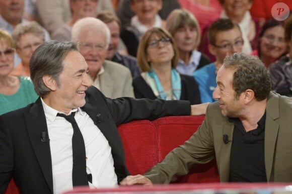 Richard Berry et Patrick Timsit - Enregistrement de l'émission "Vivement Dimanche" à Paris le 11 septembre 2013. Diffusion le 15 septembre sur France 2.