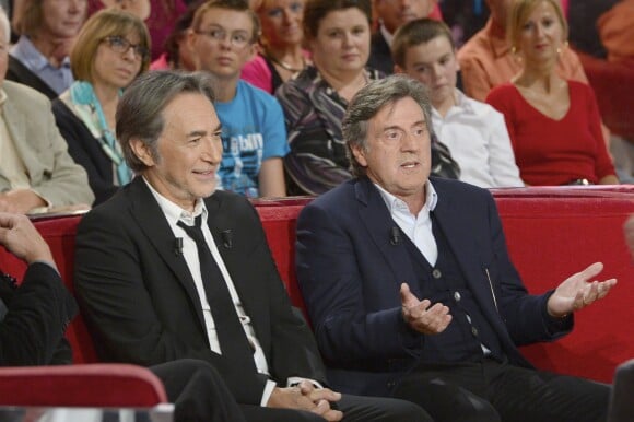 Richard Berry et Daniel Auteuil - Enregistrement de l'émission "Vivement Dimanche" à Paris le 11 septembre 2013. Diffusion le 15 septembre sur France 2.