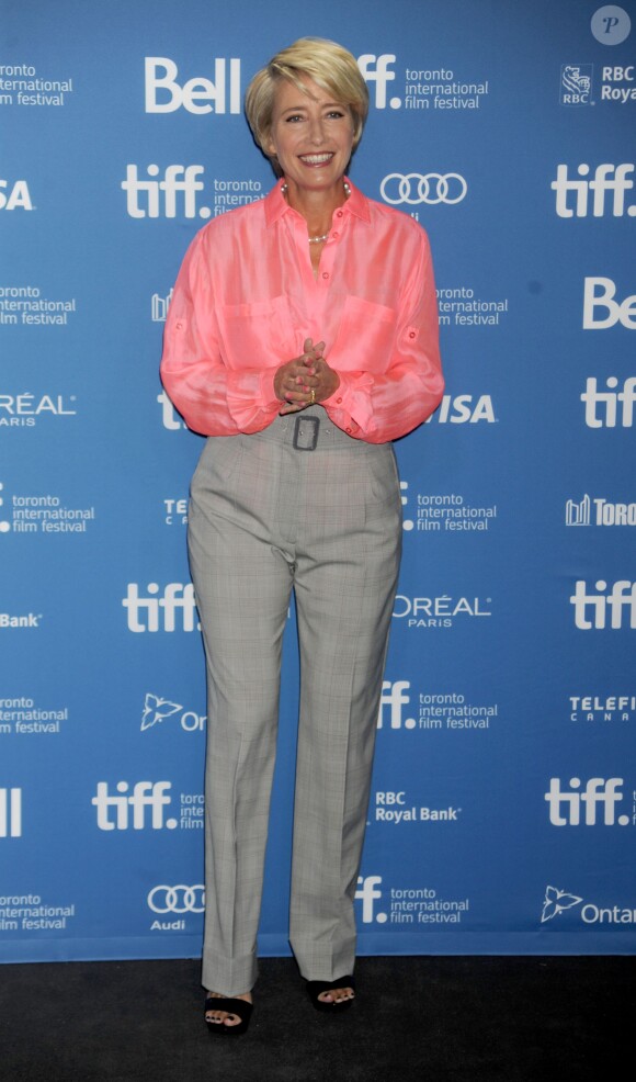 Emma Thompson lors de la conférence de presse du film Love Punch au Festival international du film de Toronto le 12 septembre 2013