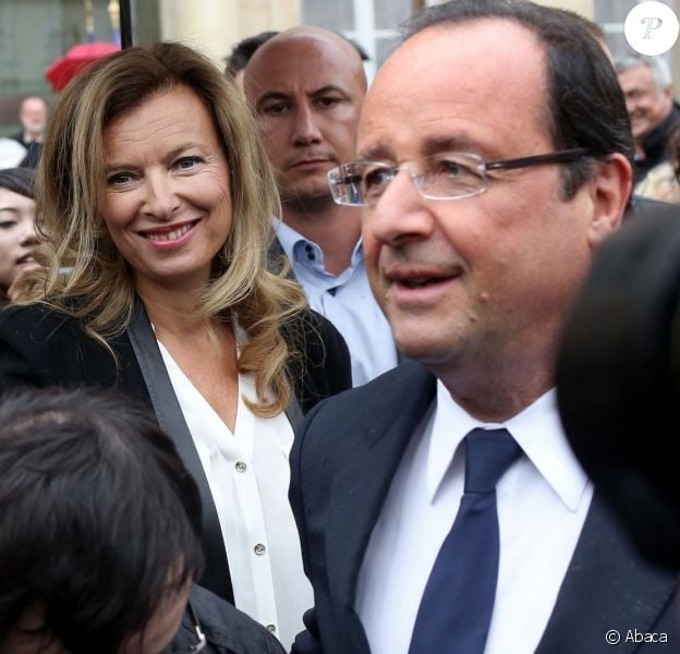 François Hollande et Valérie Trierweiler à l'Elysee le 14 septembre 2013 à l'occasion des Journées du patrimoine.