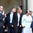 Le président de la République François Hollande et sa compagne Valérie Trierweiler ont accueilli au palais de l'Elysée leurs concitoyens pour le journée du patrimoine du 14 septembre 2013