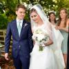 Euan Blair et Suzanne Ashman lors de leur mariage à Wooten Underwood, le 14 septembre 2013.