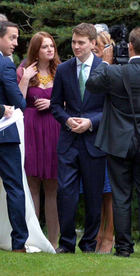 Euan Blair lors de leur mariage à Wooten Underwood, le 14 septembre 2013.