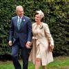 Tony Blair et Cherie Blair lors du mariage de leur fils Euan Blair à Wooten Underwood, le 14 septembre 2013.
