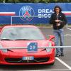 Edinson Cavani et sa rutilante Ferrari 458 Italia au Camp des Loges à Saint-Germain-en-Laye le 15 septembre 2013