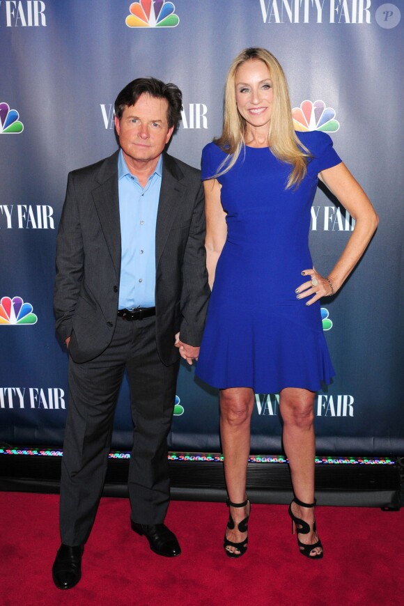 Michael J. Fox et Tracy Pollan à la soirée organisée par NBC et le magazine Vanity Fair au The Standard Hotel de New York, le 16 septembre 2013.