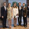 Le prince Daniel, la princesse Victoria, la princesse Madeleine, Chris O'Neill et le prince Carl Philip de Suède à l'Opéra royal de Stockholm le 17 septembre 2013 pour la représentation de La Flûte Enchantée ponctuant l'inauguration de l'année parlementaire.