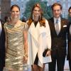 Le prince Daniel, la princesse Victoria, la princesse Madeleine, Chris O'Neill et le prince Carl Philip de Suède à l'Opéra royal de Stockholm le 17 septembre 2013 pour la représentation de La Flûte Enchantée ponctuant l'inauguration de l'année parlementaire.