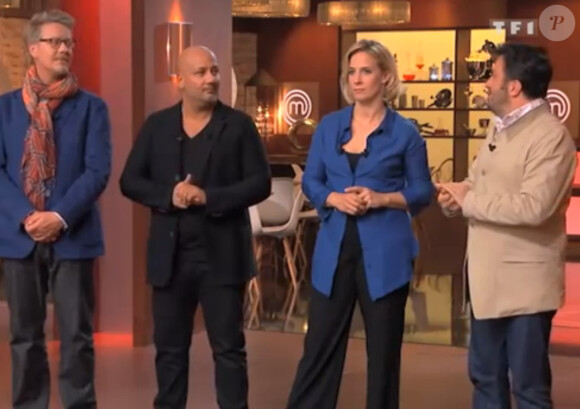 Frédéric Anton, Sébastien Demorand,Yves Camdeborde et Amandine Chaignot dans la quartrième saison de Masterchef sur TF1.