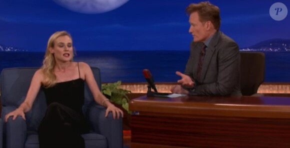 Diane Kruger sur le plateau de Conan O'Brien.