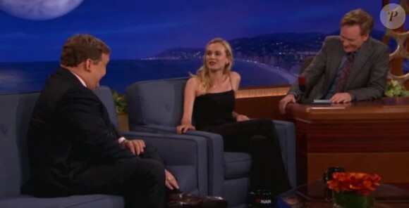 Diane Kruger sur le plateau de Conan O'Brien.