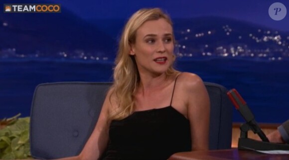 Diane Kruger sur le plateau de Conan O'Brien.