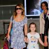 Geri Halliwell et sa fille Bluebell (6 ans) à l'aéroport de Sydney le 18 septembre 2013.