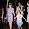 Geri Halliwell et son adorable fille Bluebell Madonna (6 ans) à l'aéroport de Sydney le 18 septembre 2013.