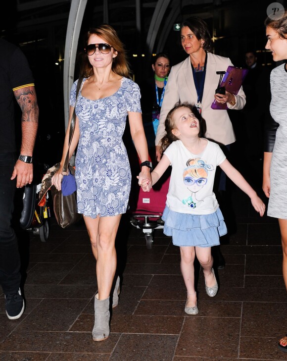 Geri Halliwell et son adorable fille Bluebell Madonna (6 ans) à l'aéroport de Sydney le 18 septembre 2013.