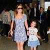 Geri Halliwell et sa fille Bluebell Madonna à l'aéroport de Sydney le 18 septembre 2013.