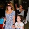 Geri Halliwell et sa fille Bluebell Madonna (6 ans) à l'aéroport de Sydney le 18 septembre 2013.