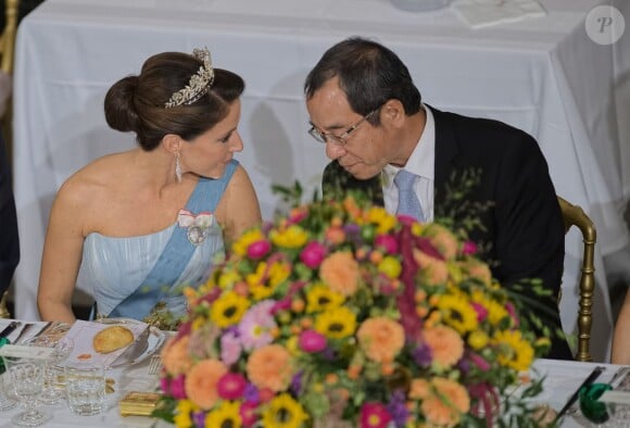 La princesse Mary le 18 septembre 2013 lors du dîner de gala en l'honneur du président du Vietnam Truong Tan Sang et son épouse Mai Thi Hanh, en visite d'Etat de trois jours.