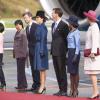 La reine Margrethe II de Danemark, entourée de son époux le prince Henrik et de ses fils les princes Frederik, avec la princesse Mary, et Joachim, avec la princesse Marie, ainsi que de la princesse Benedikte, accueillait le 18 septembre 2013 le président du Vietnam Truong Tan Sang et son épouse Mai Thi Hanh, pour une visite d'Etat de trois jours.