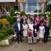 Photo de famille au mariage civil, le 17 septembre 2013, du prince Felix de Luxembourg et de Claire Lademacher, célébré au palace Villa Rothschild Kempinski de Königstein im Taunus, en Allemagne.
