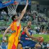Tony Parker et ses partenaires se sont imposés en demi-finale du championnat d'Europe de basket à Ljubjana face à l'Espagne (75-72), le 20 septembre 2013