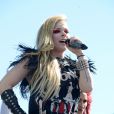 Avril Lavigne sur la scène du iHeartRadio Music Festival au MGM Grand Arena à Las Vegas, le 21 septembre 2013.