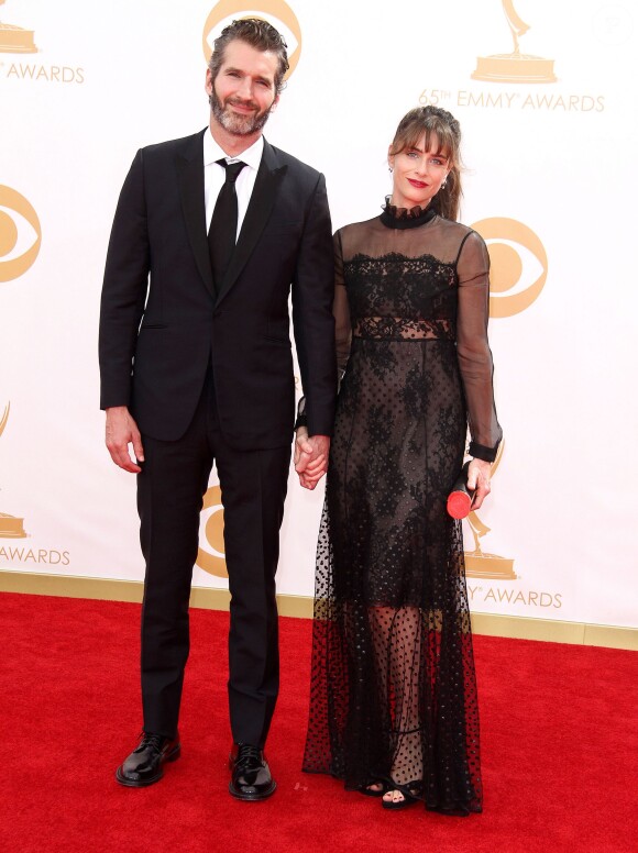 Amanda Peet et David Benioff à la 65e cérémonie annuelle des Emmy Awards, à Los Angeles, le 22 septembre 2013.