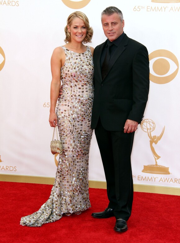 Matt LeBlanc et Andrea Anders à la 65e cérémonie annuelle des Emmy Awards, à Los Angeles, le 22 septembre 2013.