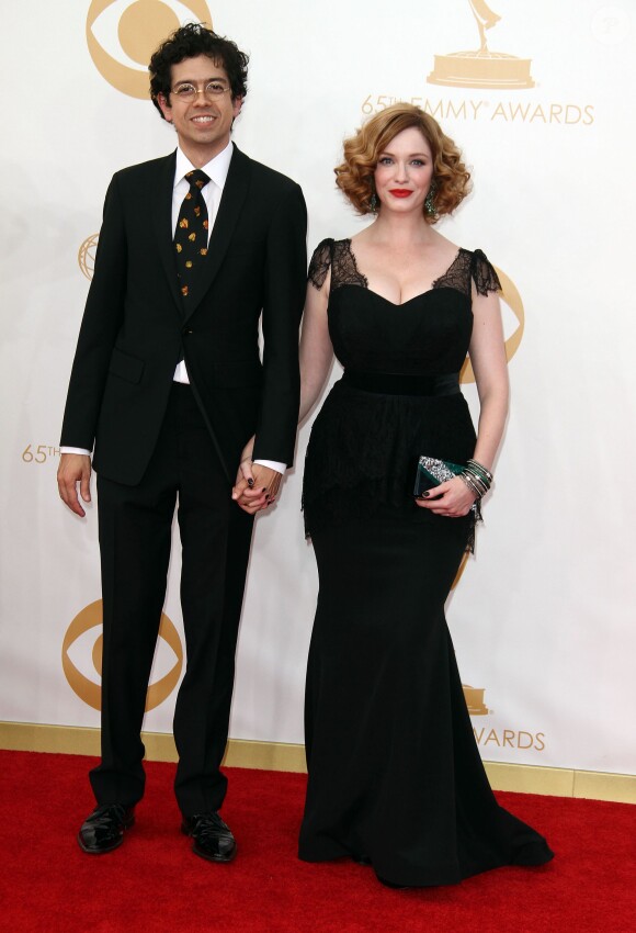 Christina Hendricks et Geoffrey Arend à la 65e cérémonie annuelle des Emmy Awards, à Los Angeles, le 22 septembre 2013.