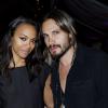 Exclusif - Zoe Saldana et son mari Marco Perego à la soirée Weinstein Company, organisée par Lexus et Chopard, à la plage du Baoli, lors du 66e Festival du film de Cannes, le 19 Mai 2013.