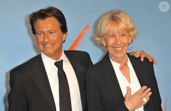 Vincent Perrot et sa mère lors de l'avant-première de "Planes" à l'UGC Normandie Elysée à Paris le 24 septembre 2013